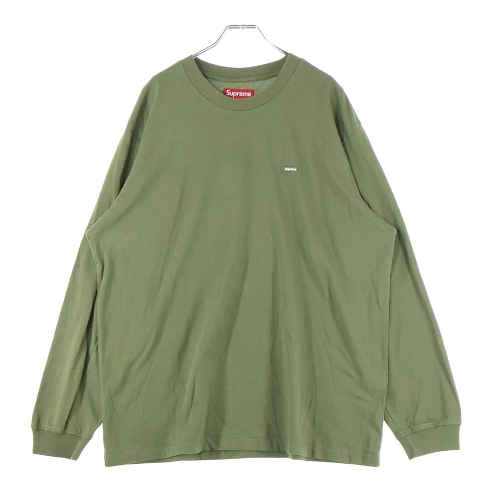 SUPREME(シュプリーム) 23AW Small Box L/S Tee スモールボックスロゴ クルーネック 長袖Tシャツ カットソー オリーブ