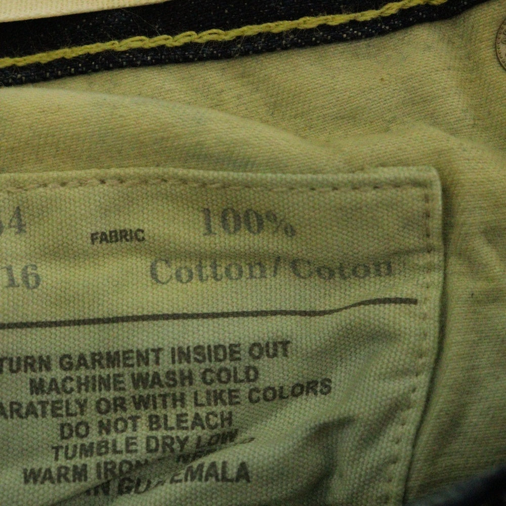 Abercrombie&Fitch(アバクロンビーアンドフィッチ) DENIM PANTS コットン ボタンフライ デニムパンツ インディゴ