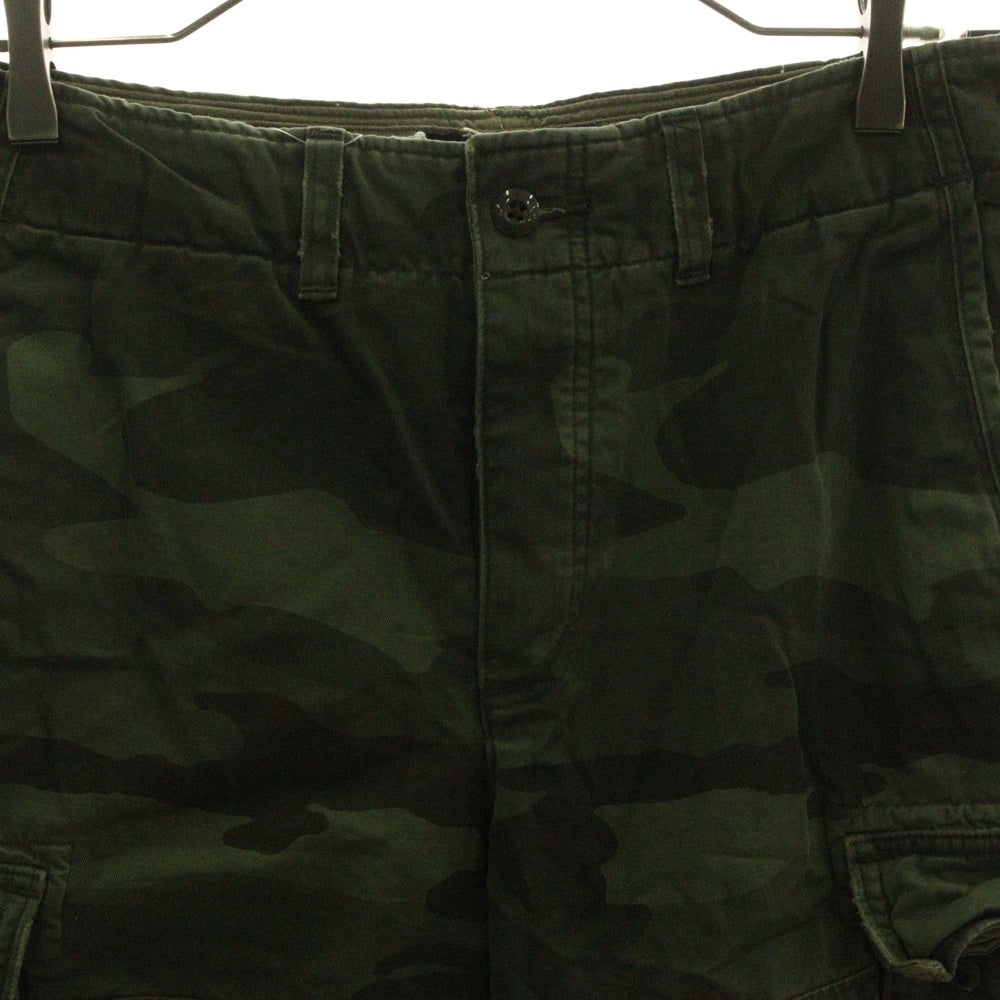 Abercrombie&Fitch(アバクロンビーアンドフィッチ) カモ柄 コットン カーゴ ショーツ ハーフパンツ カーキ