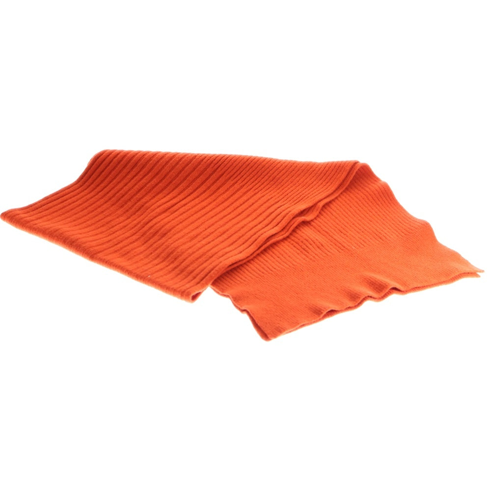 DIESEL BLACK GOLD(ディーゼルブラックゴールド) ハイゲージ リブニット マフラー ストール オレンジ