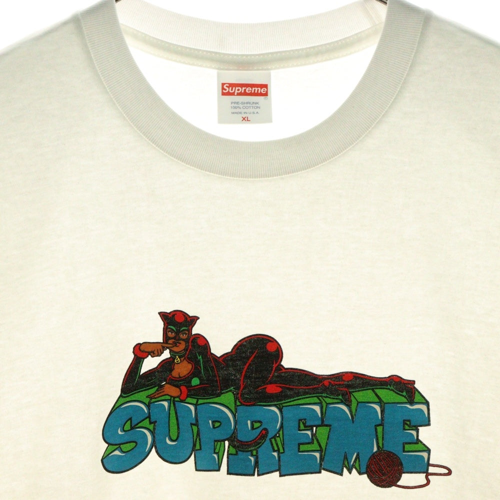 SUPREME(シュプリーム) 22AW Catwoman Tee キャットウーマンプリント 半袖Tシャツ カットソー ホワイト