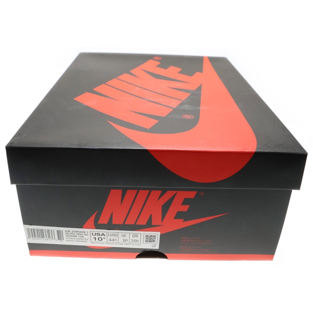 NIKE(ナイキ) AIR JORDAN1 RETRO HIGH OG OBSIDIAN UNIVERSITY BLUE エアジョーダン1 レトロ オブシディアン ハイカットスニーカー ブルー/ホワイト US10.5/28.5cm 555088-140