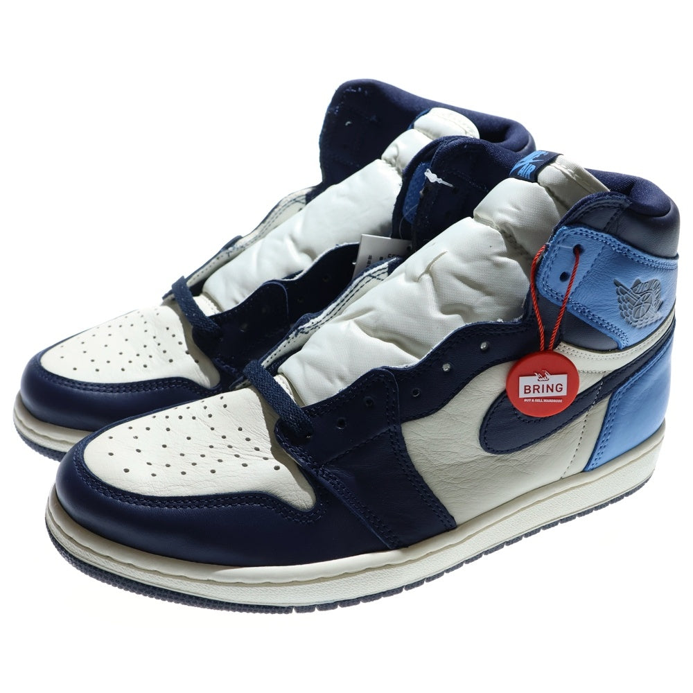 NIKE(ナイキ) AIR JORDAN 1 RETRO HIGH OG UNIVERCITY BLUE エアジョーダン1 ユニバーシティーブルー ハイカットスニーカー ブルー/ホワイト US10.5/28.5cm 555088-134