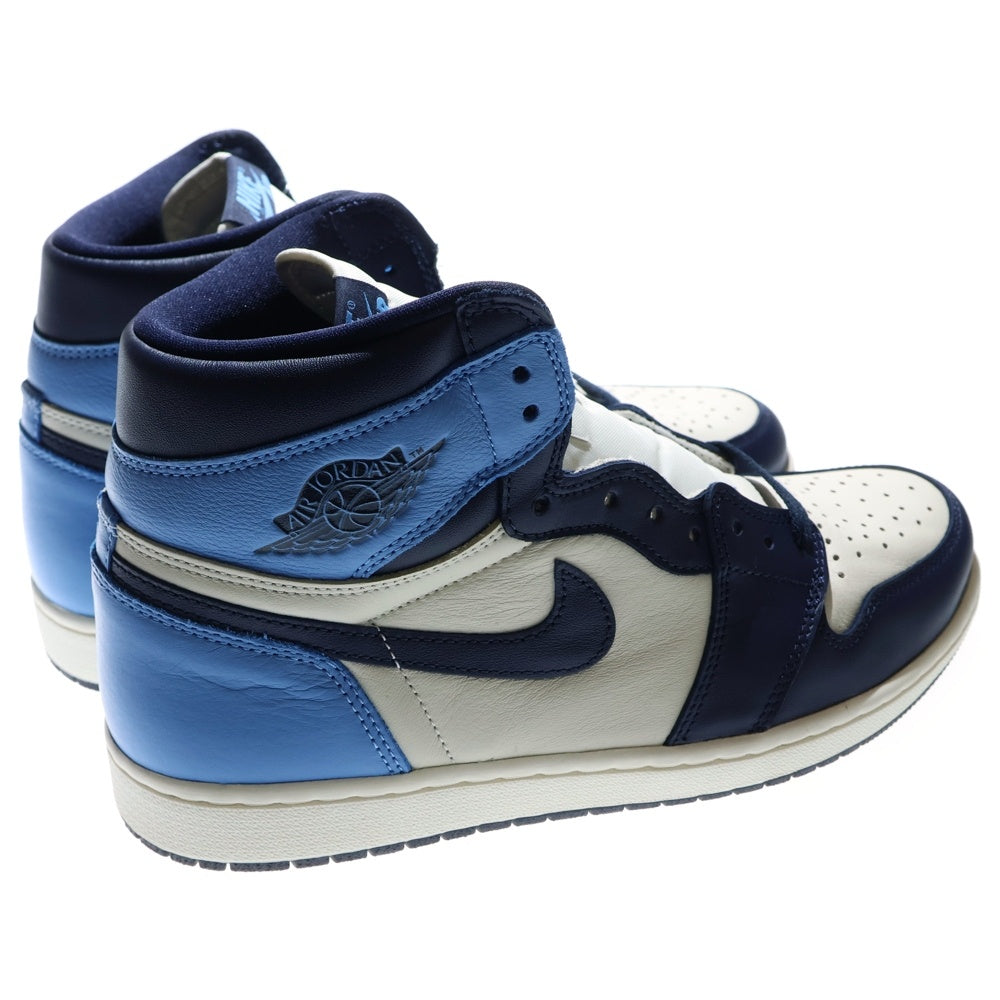 NIKE(ナイキ) AIR JORDAN 1 RETRO HIGH OG UNIVERCITY BLUE エアジョーダン1 ユニバーシティーブルー ハイカットスニーカー ブルー/ホワイト US10.5/28.5cm 555088-134