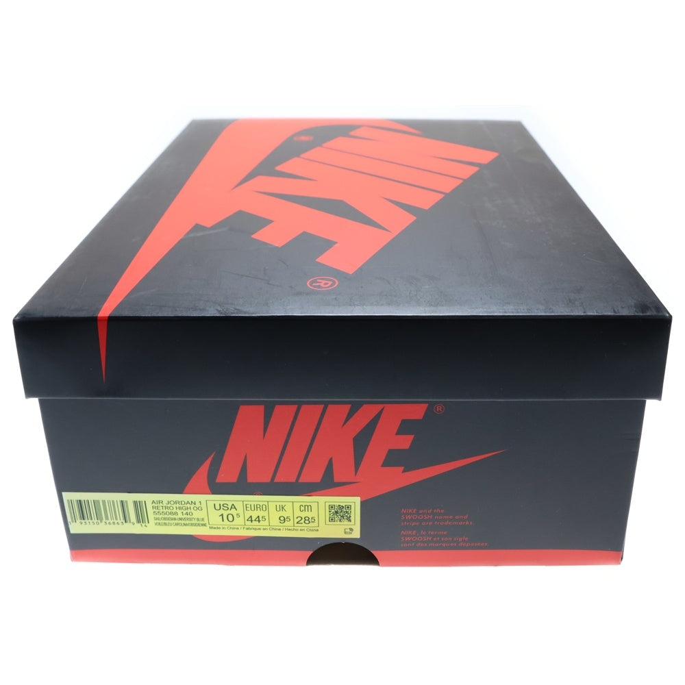 NIKE(ナイキ) AIR JORDAN 1 RETRO HIGH OG UNIVERCITY BLUE エアジョーダン1 ユニバーシティーブルー ハイカットスニーカー ブルー/ホワイト US10.5/28.5cm 555088-134