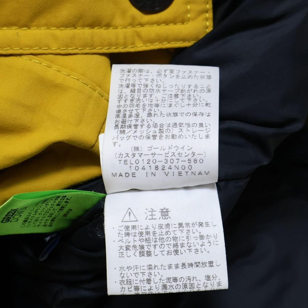 THE NORTH FACE(ザノースフェイス) MOUNTAIN DOWN JACKET GORE-TEX マウンテンダウンジャケット ゴアテックス イエロー/ブラック ND91930
