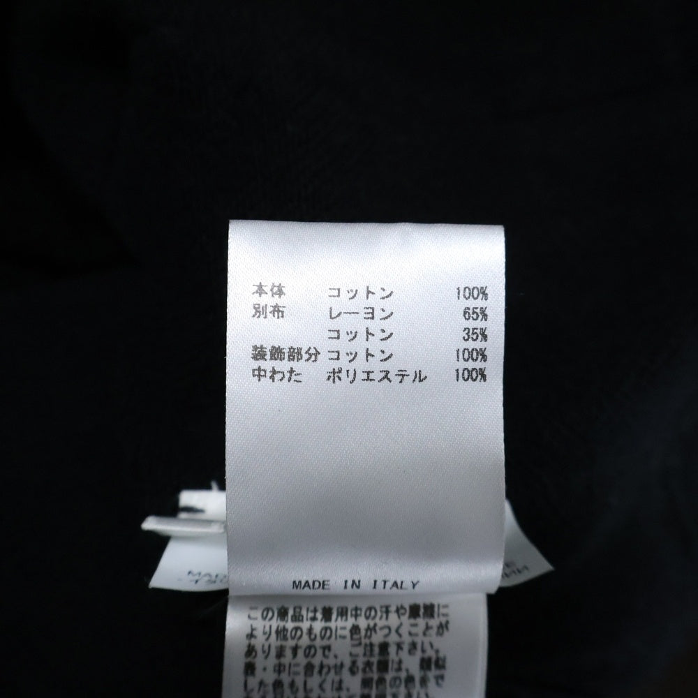 JIL SANDER(ジルサンダー) 21AW SWEATSHIRT CN LS フロントパネルデザイン クルーネック コットンスウェット トレーナー ブラック KK JM IW 0514