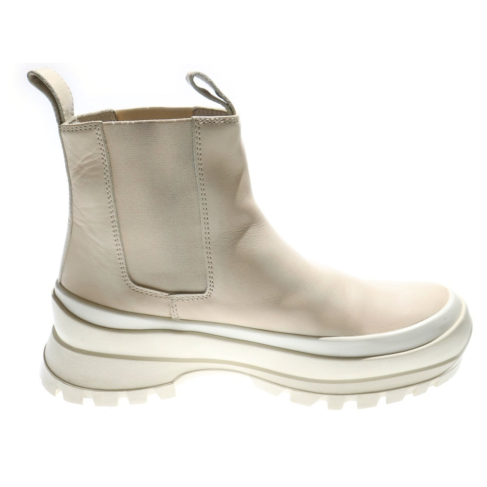JIL SANDER(ジルサンダー) CHELSEA BOOTS VIBRAMソール サイドゴア レザーブーツ ベージュ JP33510A