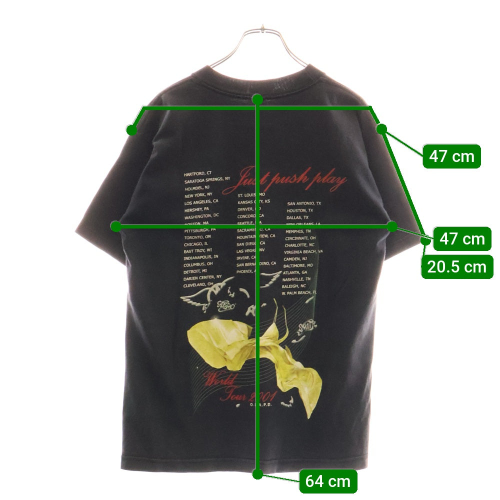 VINTAGE(ヴィンテージ) 00S VINTAGE AERO SMITH 2001 JUST PUSH PLAY TOUR TEE ヴィンテージ エアロスミス ジャストプッシュプレイツアー 空山基 両面プリントTシャツ 半袖クルーネック