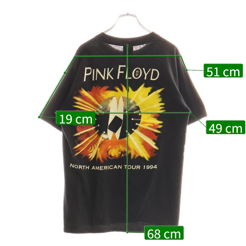 VINTAGE(ヴィンテージ) 90S VINTAGE PINK FLOYD 1994 SUN DIAL TEE ヴィンテージ ピンクフロイド サンダイアル BROCKUMタグ 両面プリントTシャツ 半袖クルーネックカットソー ブラック