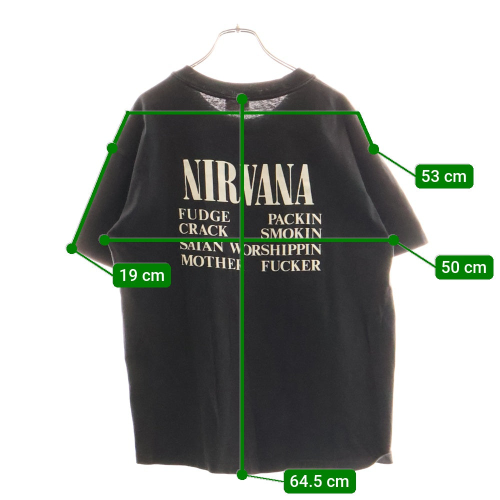 VINTAGE(ヴィンテージ) 00S VINTAGE NIRVANA 2003 VESTIBULE TEE ニルヴァーナ ヴェステュバル 両面プリントTシャツ 半袖クルーネックカットソー ブラック
