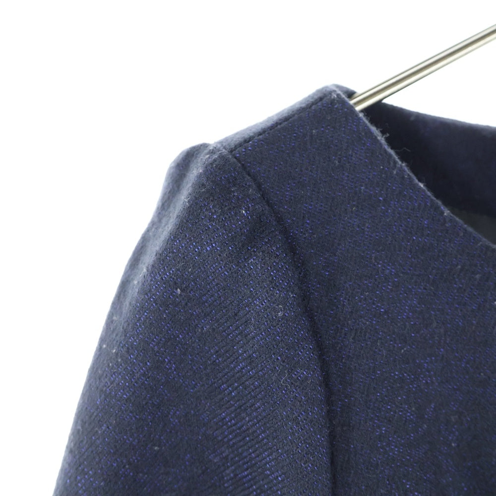 NATURAL BEAUTY(ナチュラルビューティー) ベルト付き ウール混 長袖ワンピース ドレス レディース ネイビー 018-5240034