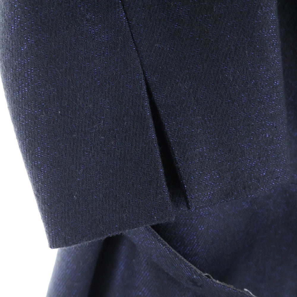 NATURAL BEAUTY(ナチュラルビューティー) ベルト付き ウール混 長袖ワンピース ドレス レディース ネイビー 018-5240034