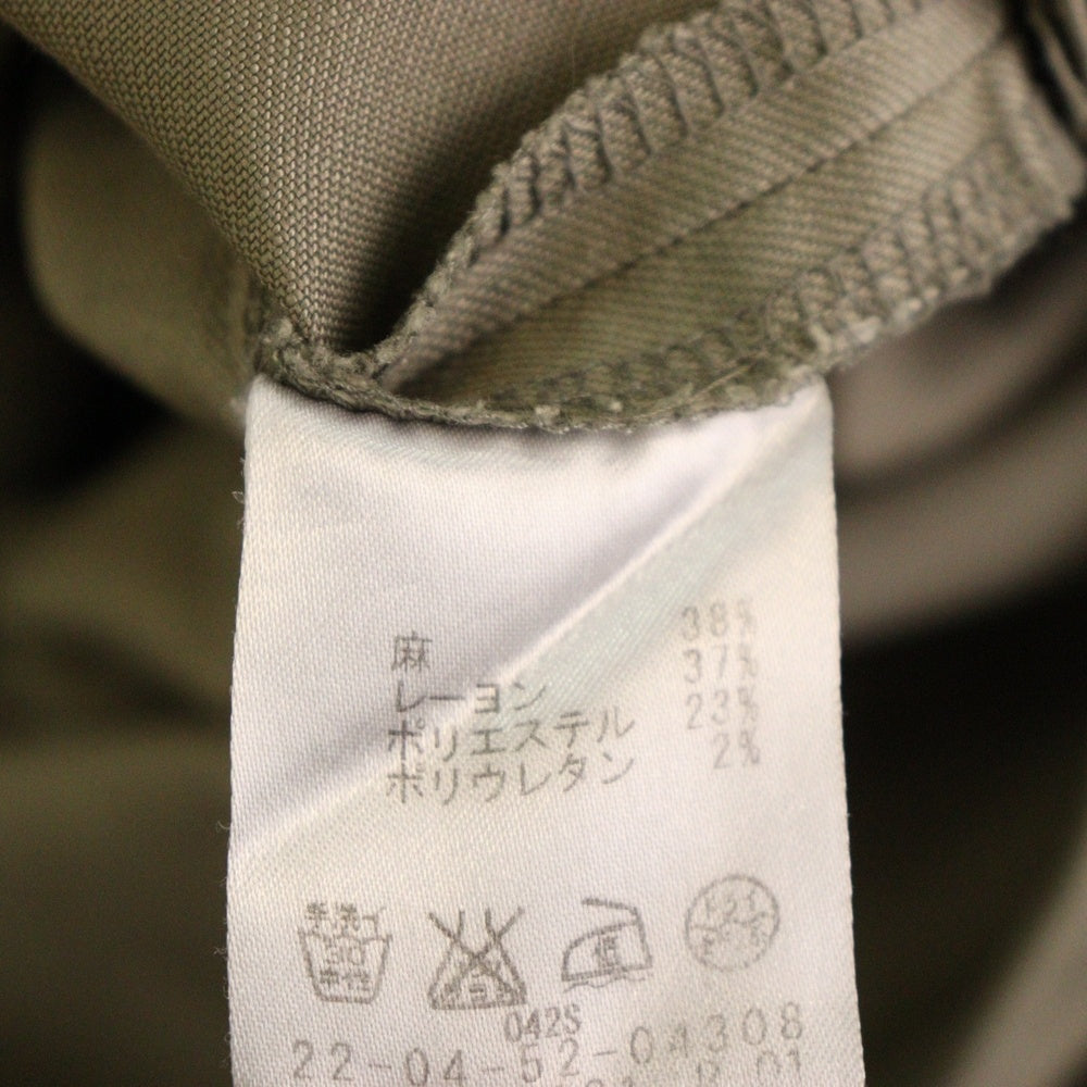 DES PRES(デプレ) レーヨン混 テーパードスラックスパンツ レディース ベージュ 22-04-52-04308