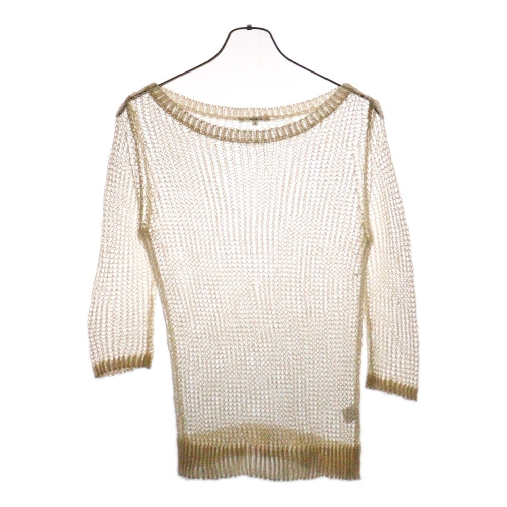 NO BRAND(ノーブランド) LOUNIE (ルーニィ) レースアップ レイヤードクルーネック長袖Tシャツ カットソー レディース ホワイト