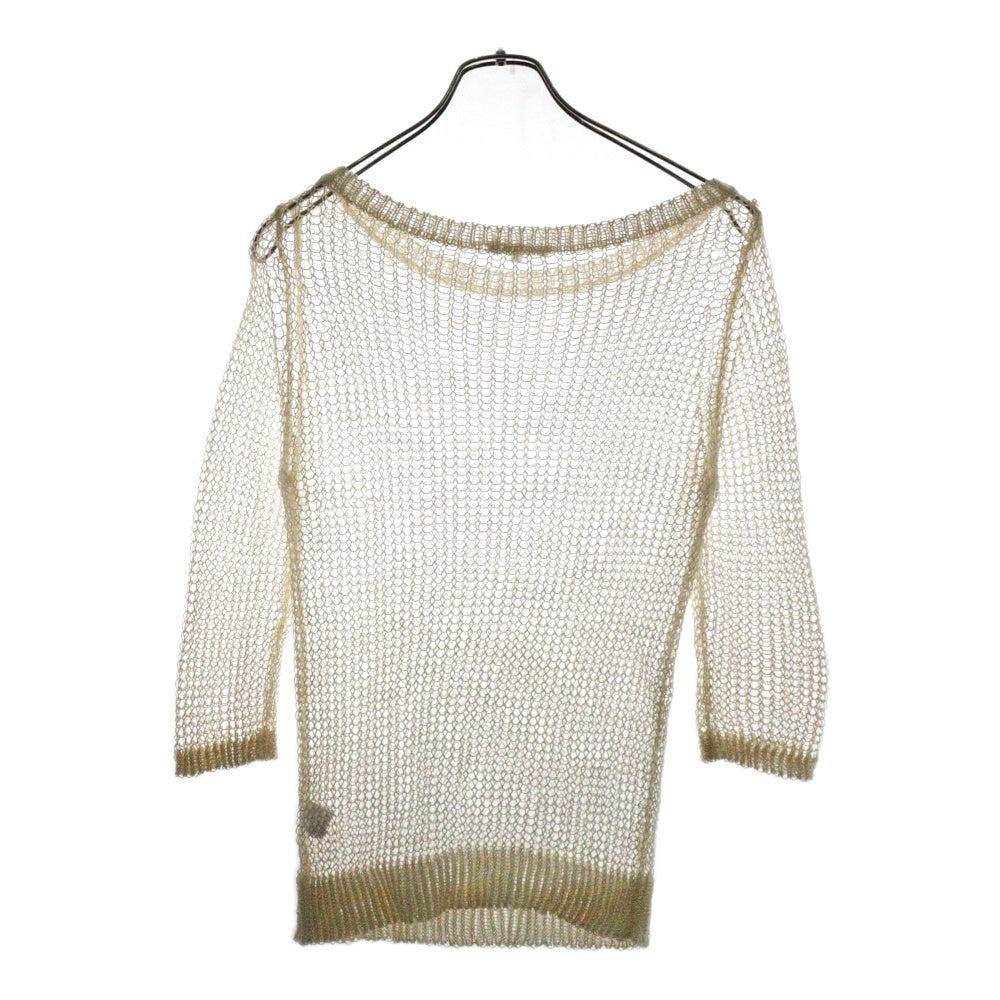 NO BRAND(ノーブランド) LOUNIE (ルーニィ) レースアップ レイヤードクルーネック長袖Tシャツ カットソー レディース ホワイト