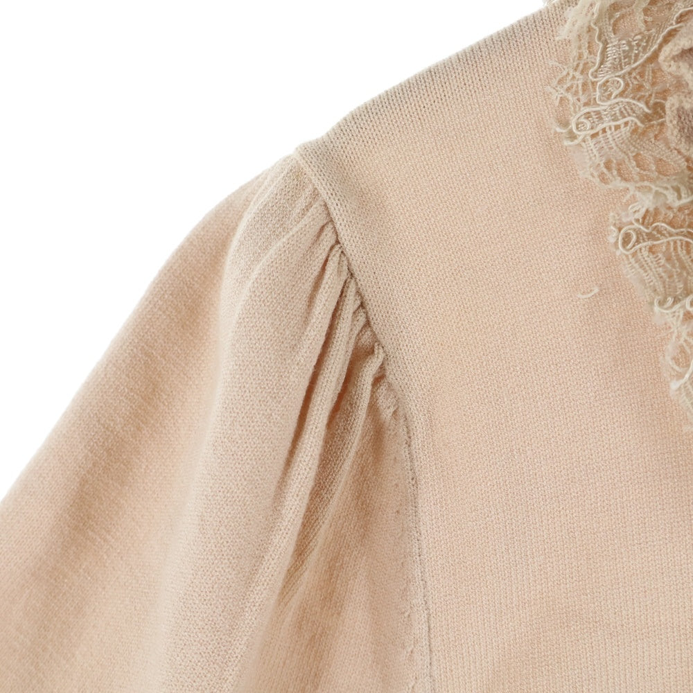 M-PREMIER(エムプルミエ) レースアップ ショートカーディガン ブラウス レディース ピンク A707-025