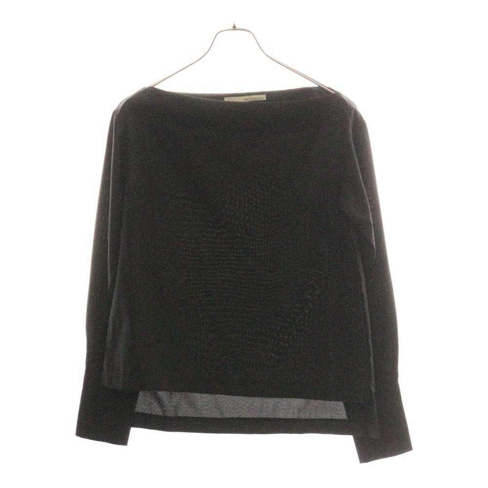 NO BRAND(ノーブランド) GOUT COMMUN (グーコミューン) ラウンドネック長袖Tシャツ カットソー レディース ブラック 1026600015