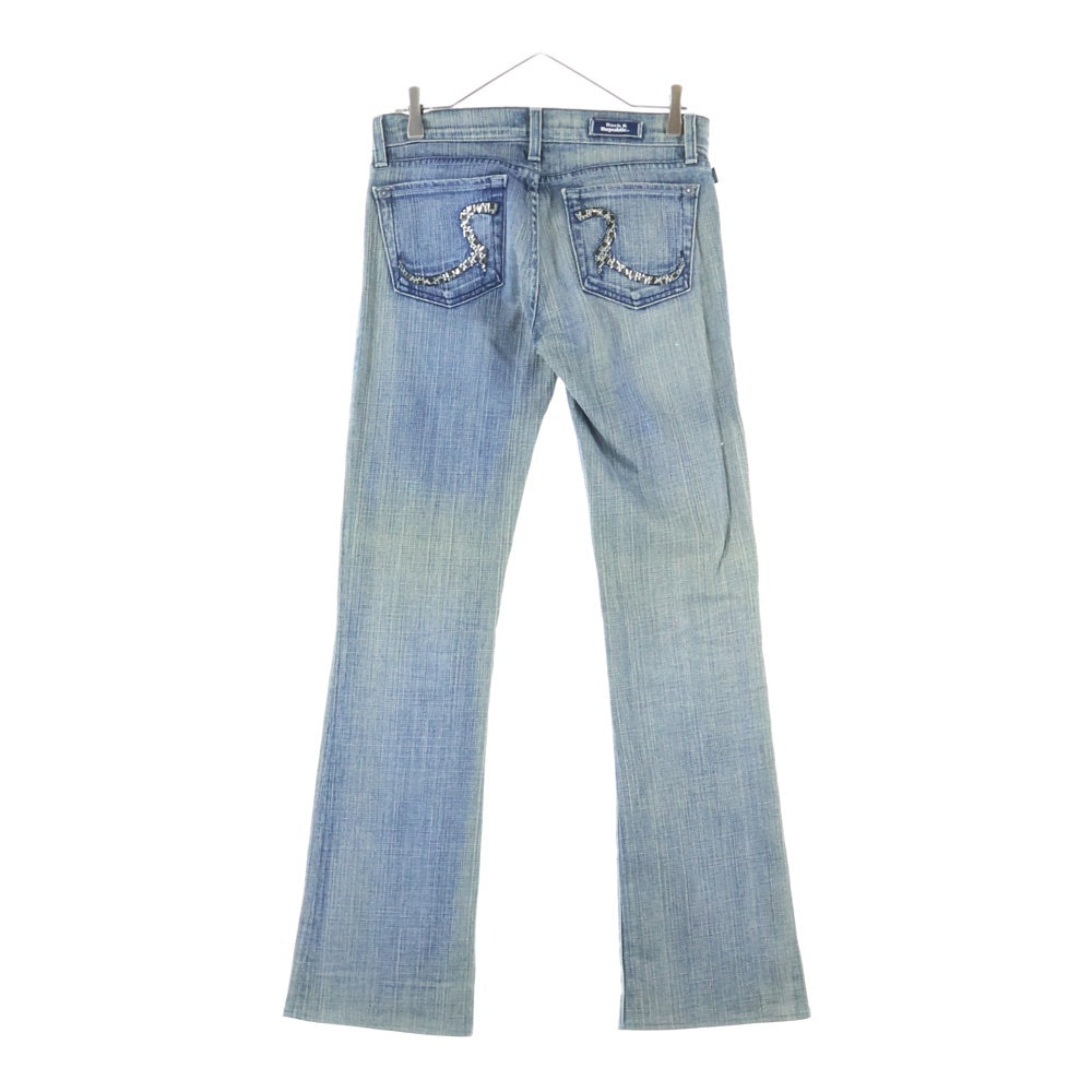 ROCK&REPUBLIC(ロックアンドリパブリック) シルバースタッズ ストレートデニムパンツ ジーンズ レディース インディゴ