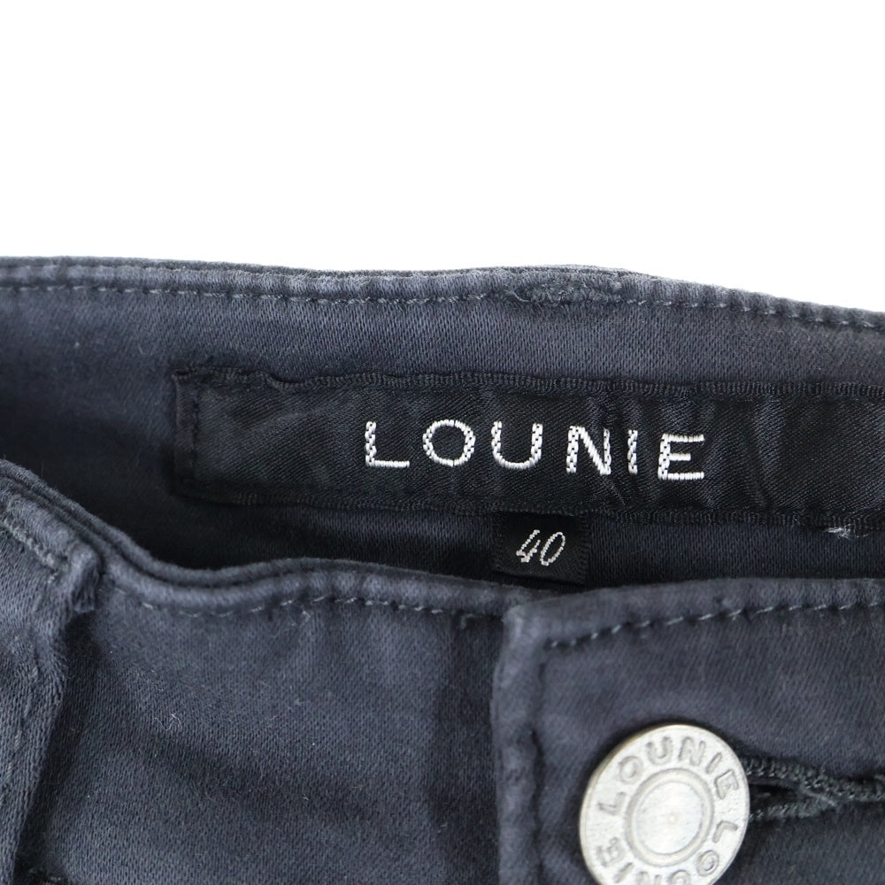 LOUNIE(ルーニィ) コットン テーパードスキニーパンツ レディース ネイビー 18514245