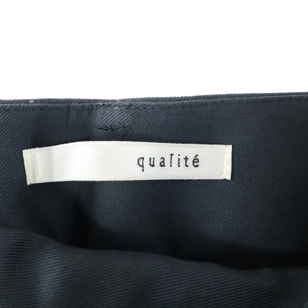 qualite(カリテ) ポリコットン テーパードパンツ レディース グレー 3238-00-50011
