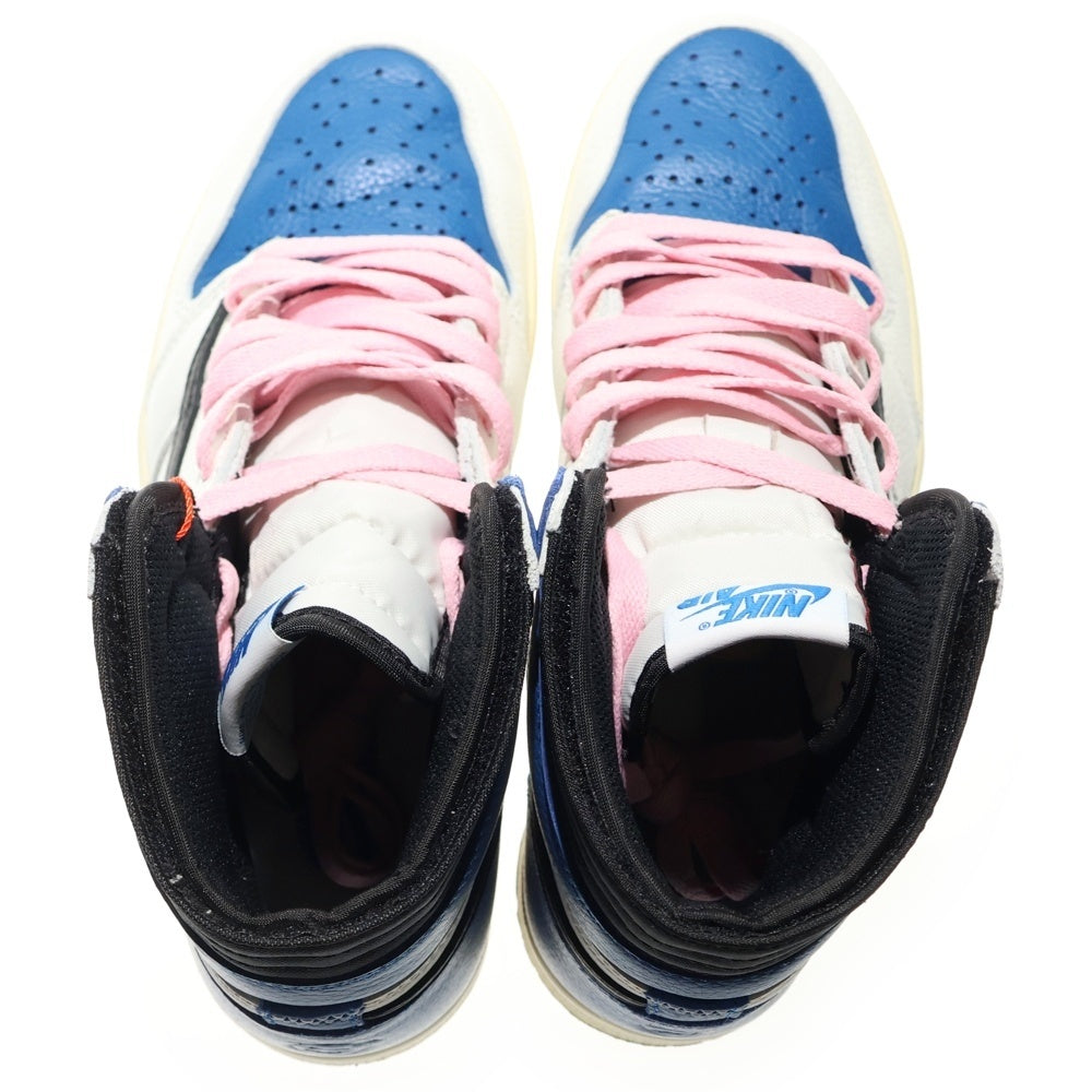 NIKE(ナイキ) ×TRAVIS SCOTT FRAGMENT DESIGN AIR JORDAN 1 HIGH OG SP トラヴィス スコット フラグメント エアジョーダン1 ハイカットスニーカー レディース DH3227-105
