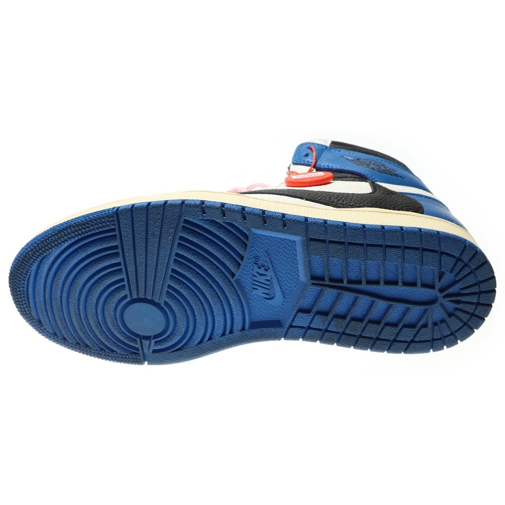 NIKE(ナイキ) ×TRAVIS SCOTT FRAGMENT DESIGN AIR JORDAN 1 HIGH OG SP トラヴィス スコット フラグメント エアジョーダン1 ハイカットスニーカー レディース DH3227-105