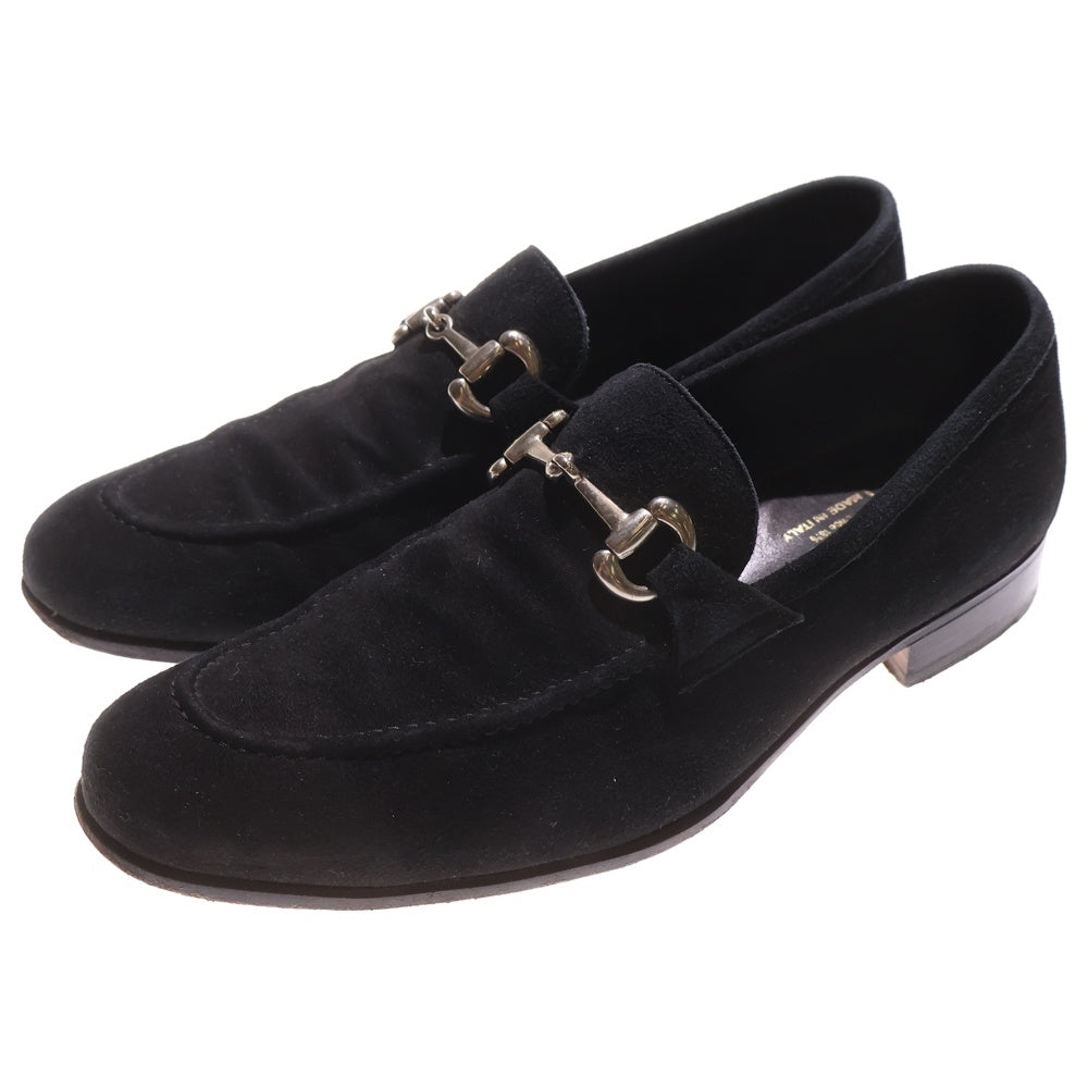 Ferrante(フェランテ) ホースビッド スエード ローファー ブラック