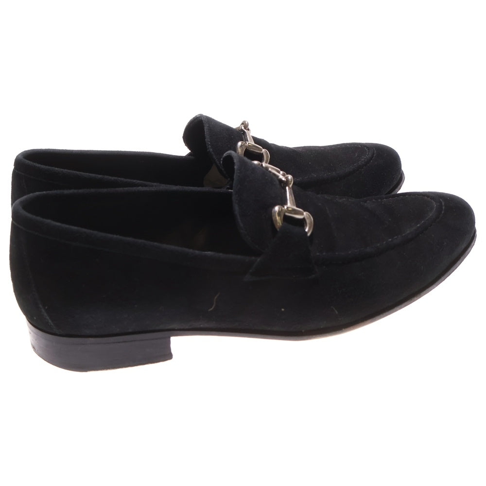 Ferrante(フェランテ) ホースビッド スエード ローファー ブラック