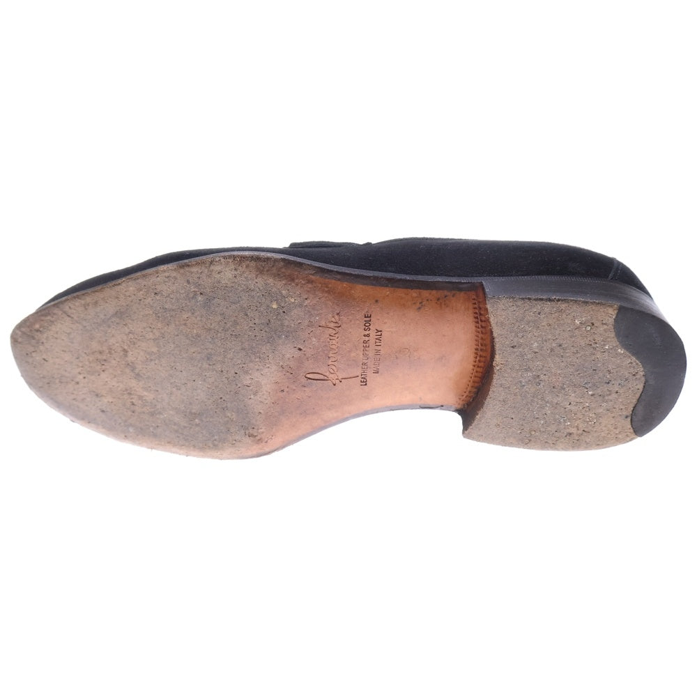 Ferrante(フェランテ) ホースビッド スエード ローファー ブラック