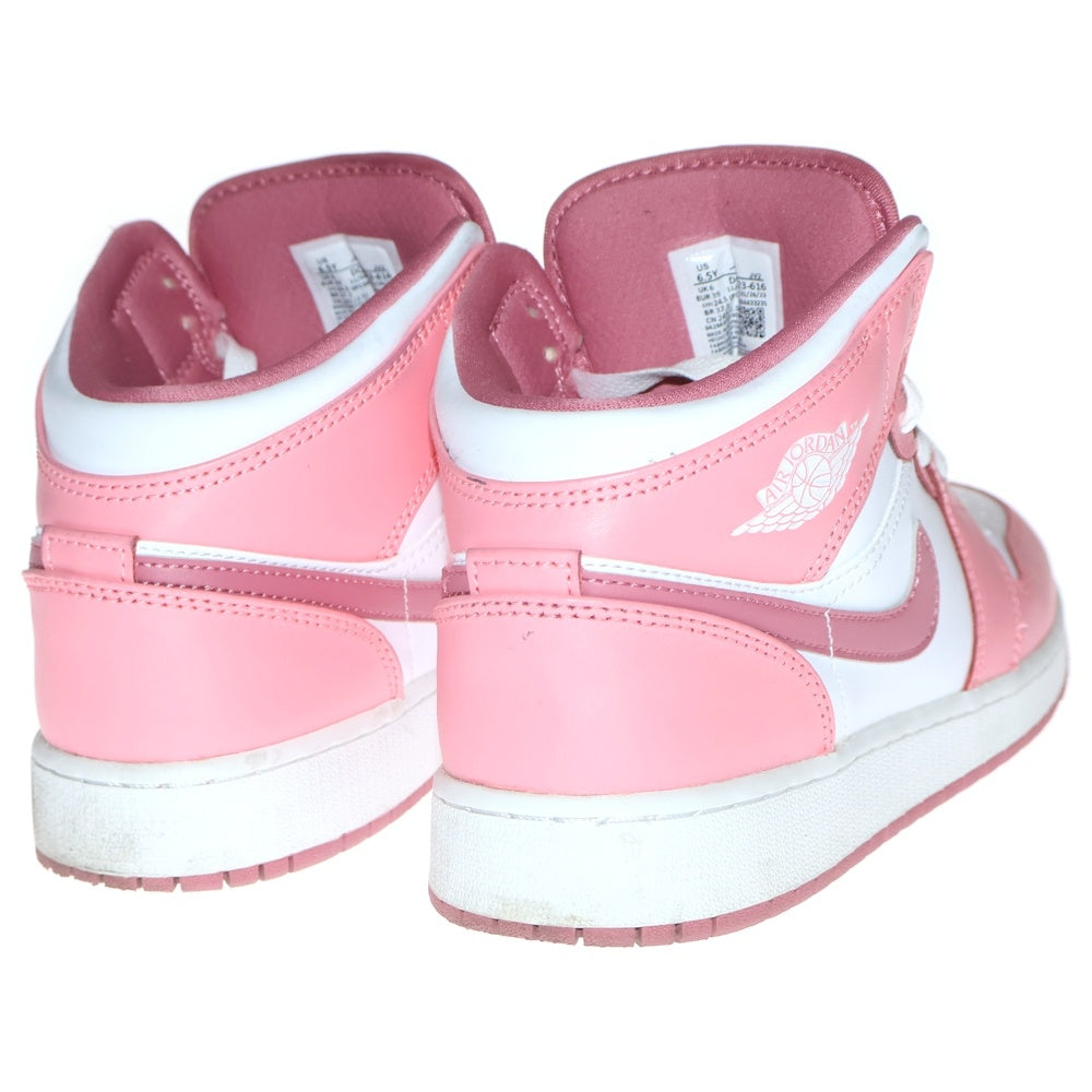 NIKE(ナイキ) AIR JORDAN 1 MID エア ジョーダン 1 ミッドカットスニーカー レディース ピンク/ホワイト US6.5/24.5cm DQ8423-616