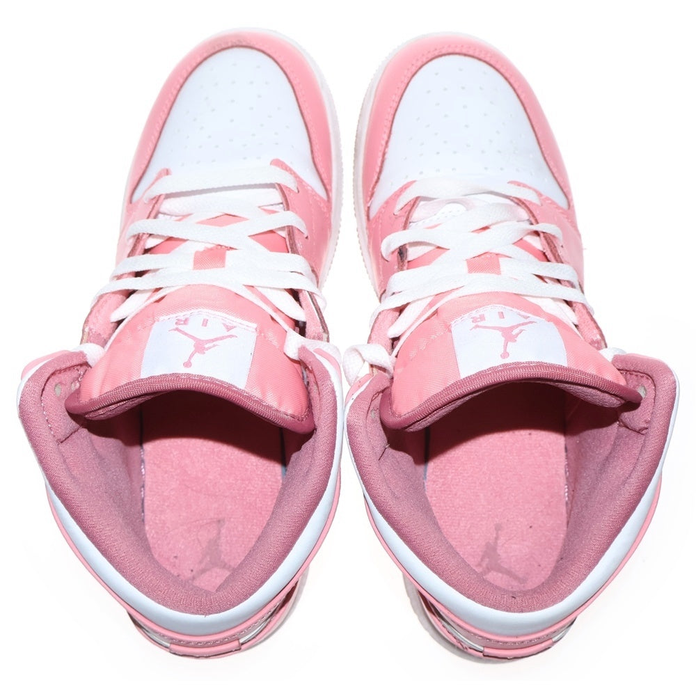 NIKE(ナイキ) AIR JORDAN 1 MID エア ジョーダン 1 ミッドカットスニーカー レディース ピンク/ホワイト US6.5/24.5cm DQ8423-616