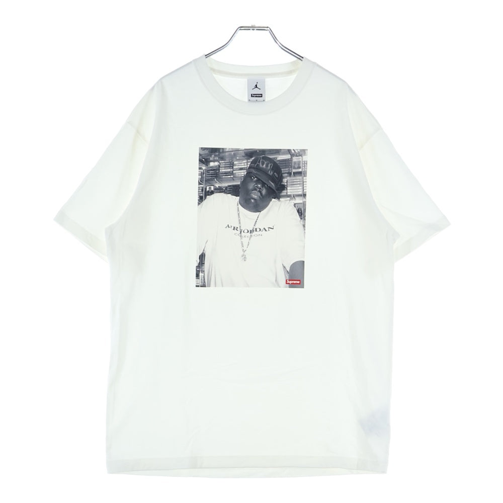 SUPREME(シュプリーム) 24AW ×JORDAN Biggie S/S Top ジョーダン ビギー プリント クルーネック 半袖Tシャツ カットソー ホワイト HJ8385-100