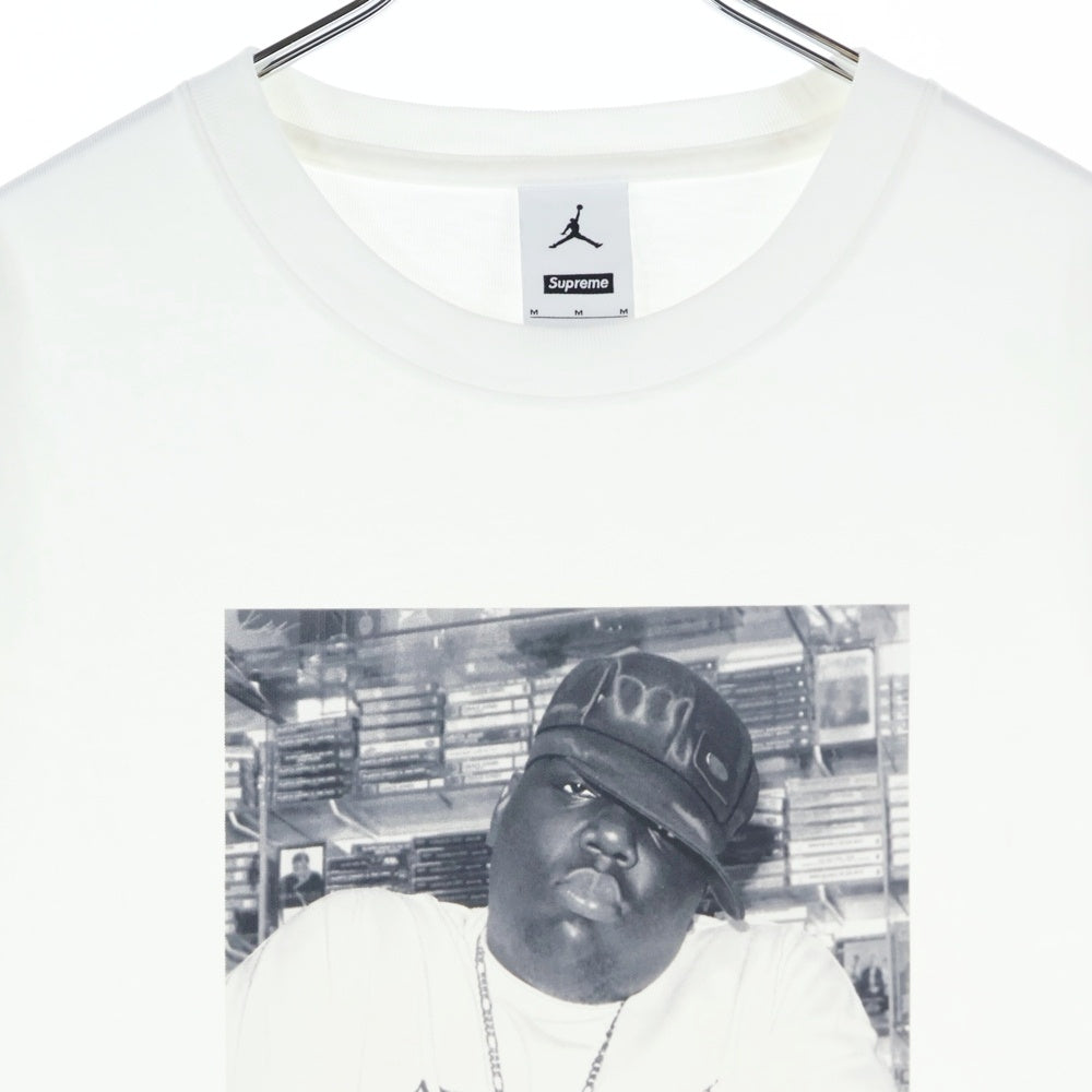 SUPREME(シュプリーム) 24AW ×JORDAN Biggie S/S Top ジョーダン ビギー プリント クルーネック 半袖Tシャツ カットソー ホワイト HJ8385-100