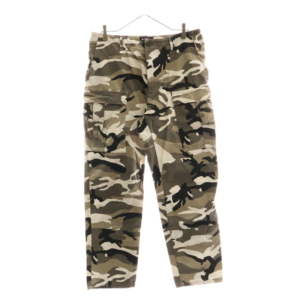 BALENCIAGA(バレンシアガ) 19SS Army Camo Pants カモフラージュ マルチポケット アーミーカーゴパンツ グレー 557301 TBP34