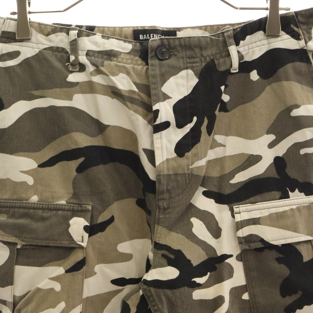 BALENCIAGA(バレンシアガ) 19SS Army Camo Pants カモフラージュ マルチポケット アーミーカーゴパンツ グレー 557301 TBP34