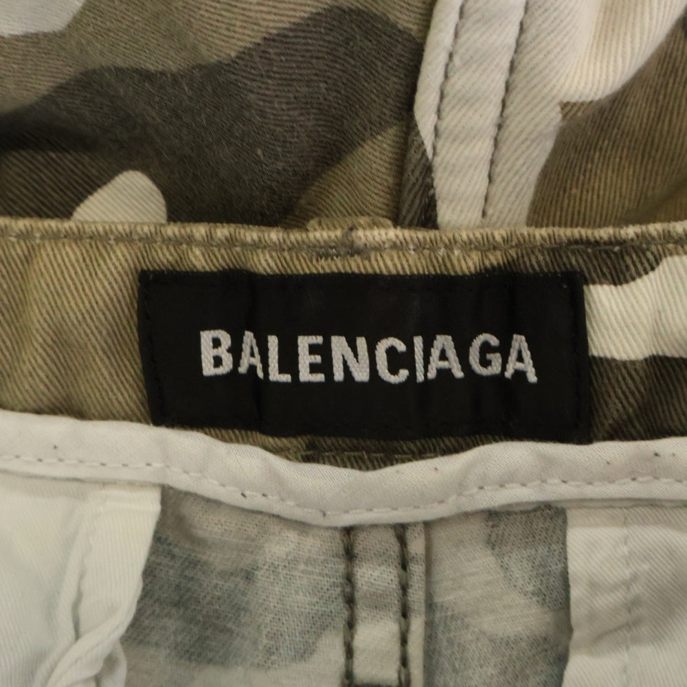 BALENCIAGA(バレンシアガ) 19SS Army Camo Pants カモフラージュ マルチポケット アーミーカーゴパンツ グレー 557301 TBP34