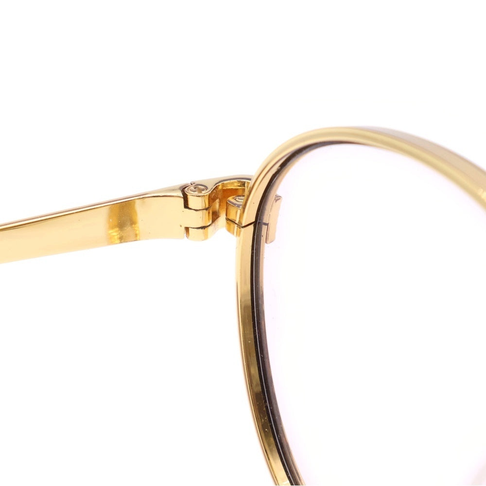 GUCCI(グッチ) ロゴ刻印 ボストンフレーム カラーレンズ サングラス メガネ ゴールド GG0872S