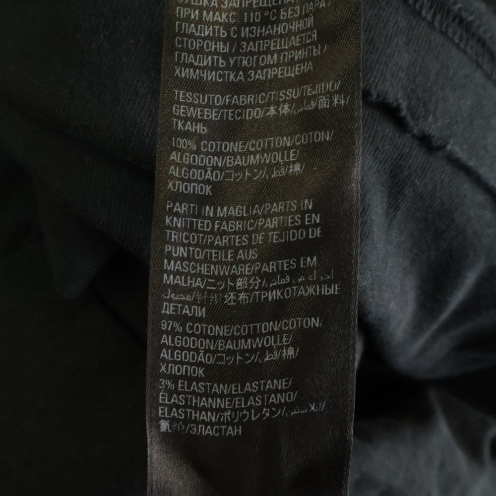 BALENCIAGA(バレンシアガ) 22SS METAL OVERSIZED LONG SLEEVE TEE メタルロゴ プリント オーバーサイズ 長袖Tシャツ カットソー ブラック 693949 TMV88