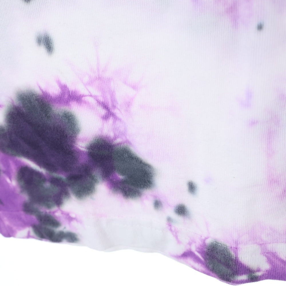 RVCA(ルーカ) SKULL AND ROSES POCKET S/S TEE スカル アンド ロージズ プリント クルーネック 半袖Tシャツ カットソー ホワイト/パープル BB041-210