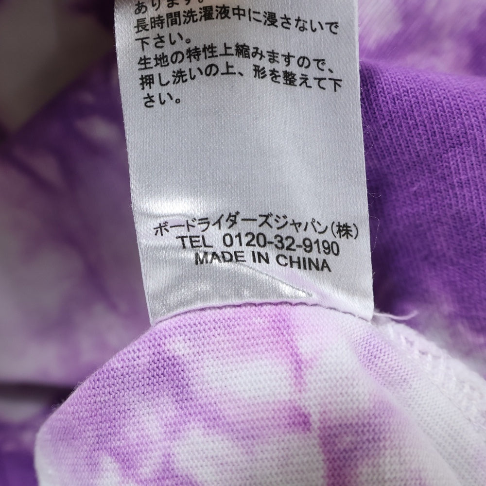 RVCA(ルーカ) SKULL AND ROSES POCKET S/S TEE スカル アンド ロージズ プリント クルーネック 半袖Tシャツ カットソー ホワイト/パープル BB041-210