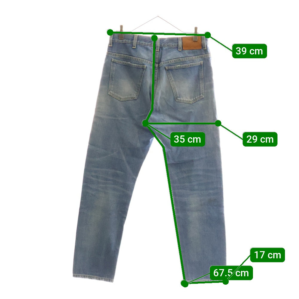 GUCCI(グッチ) 17AW ジップフライ バイカラー ストレート デニム パンツ インディゴ 475274-XR609