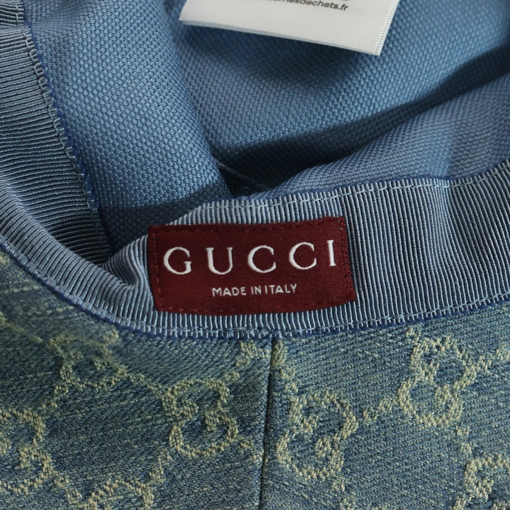 GUCCI(グッチ) GGロゴ ホースビット デニム バケットハット 帽子 インディゴ 836220 3HBCY