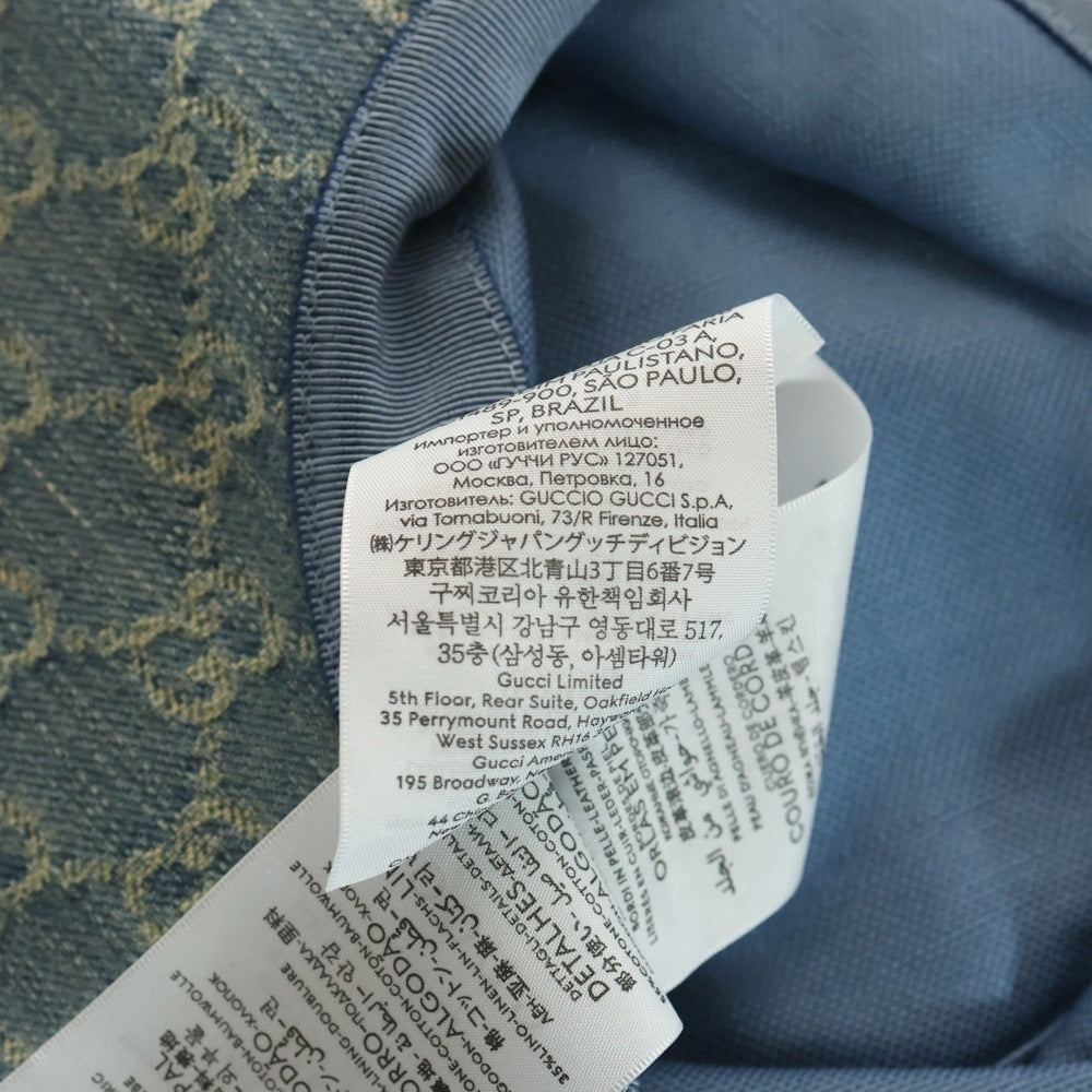 GUCCI(グッチ) GGロゴ ホースビット デニム バケットハット 帽子 インディゴ 836220 3HBCY