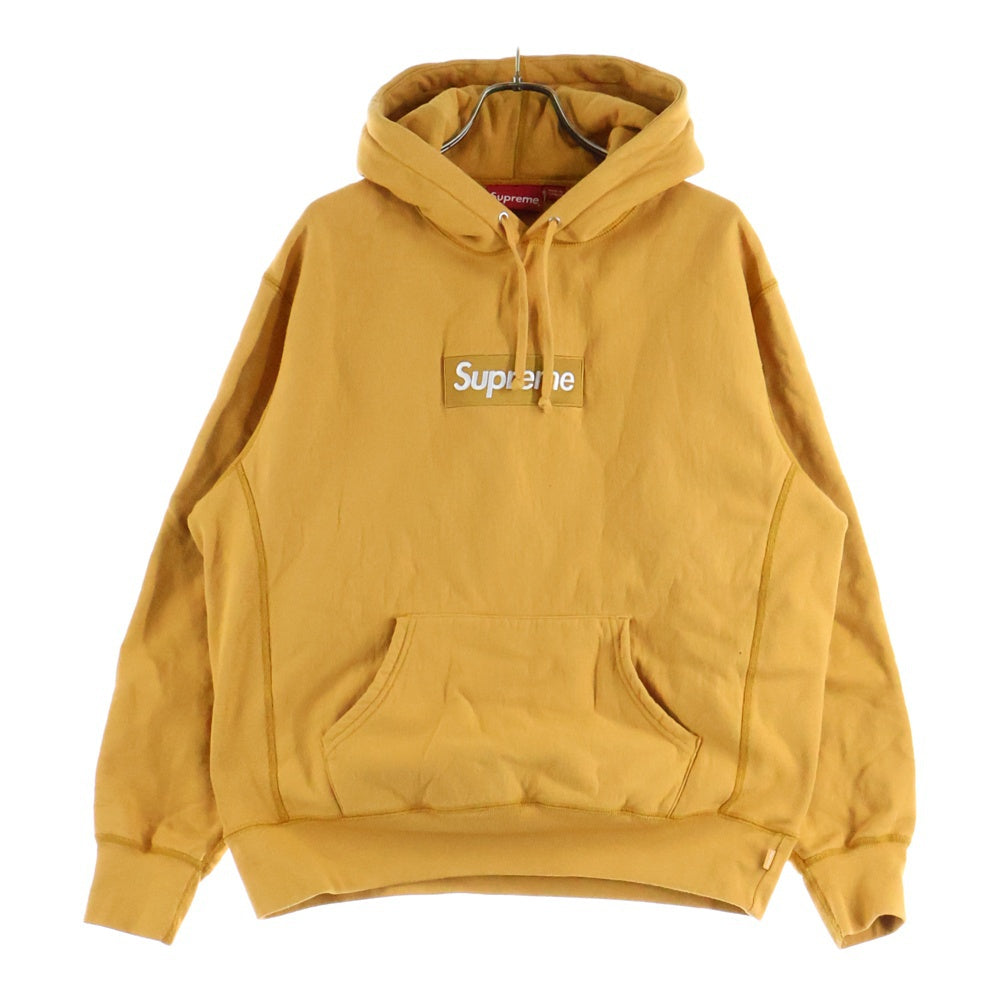 SUPREME(シュプリーム) 21AW Box Logo Hooded Sweatshirt ボックスロゴ スウェットプルオーバーパーカー フーディー イエロー