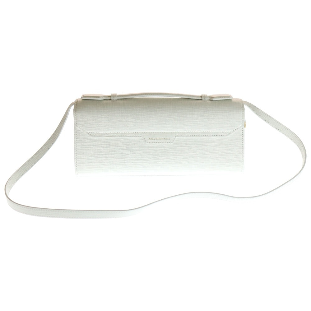 Anya Hindmarch(アニヤハインドマーチ) Mortimer モティマークラッチ 2Way レザー ショルダーハンドバッグ ホワイト