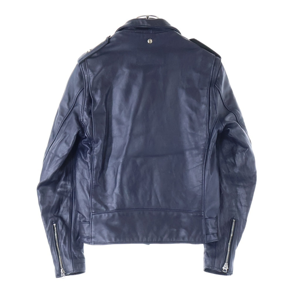 SCHOTT(ショット) ×FAT ×BEAUTY&YOUTH UNITED ARROWS ファット ビューティー アンド ユース ユナイテッドアローズ ダブルブレスト レザー ライダースジャケット ネイビー