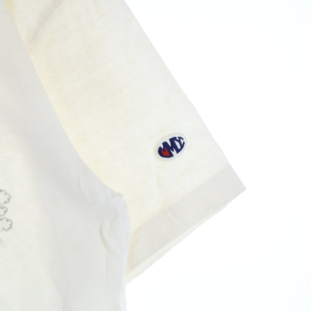 MAISON MIHARAYASUHIRO(メゾンミハラヤスヒロ) 23AW PRINTED SS TEE BEAR ダメージ加工 ベアプリントTシャツ 半袖クルーネックカットソー ホワイト K11TS552