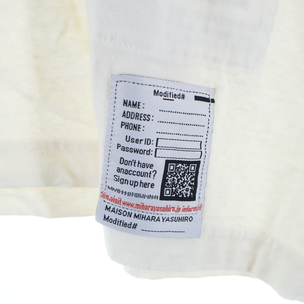 MAISON MIHARAYASUHIRO(メゾンミハラヤスヒロ) 23AW PRINTED SS TEE BEAR ダメージ加工 ベアプリントTシャツ 半袖クルーネックカットソー ホワイト K11TS552