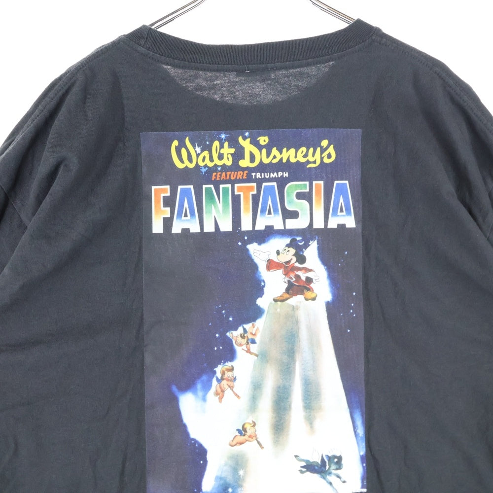 JOURNAL STANDARD(ジャーナルスタンダード) ×DISNEY FANTASIA ディズニー ファンタジア シングルステッチ クルーネック半袖プリントTシャツ カットソー ブラック 25-071-600-9060-1-0